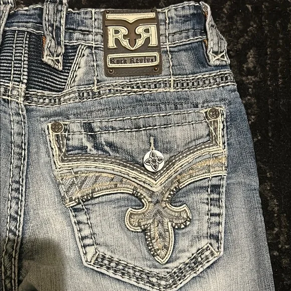 Rock Revival Blue Jeans